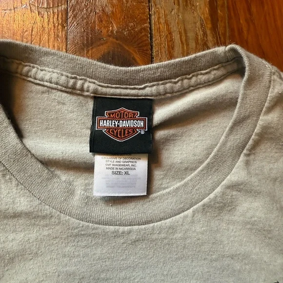 Harley-Davidson Men's Tan Graphic Long Sleeve Tee - Picture 3 of 6